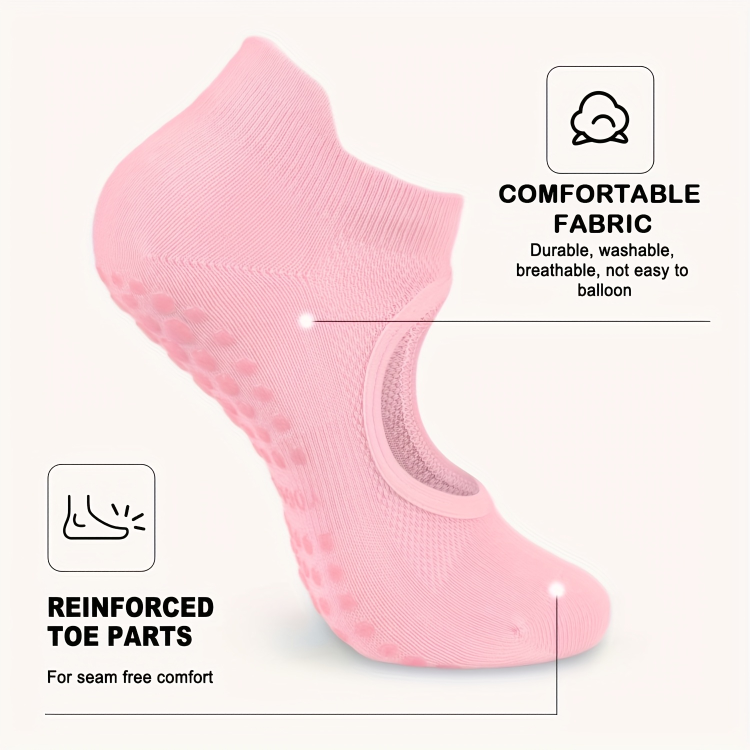 2 Pairs Non-Slip Pilates Socks - Pilates Yoga And Barre recensione e prezzo