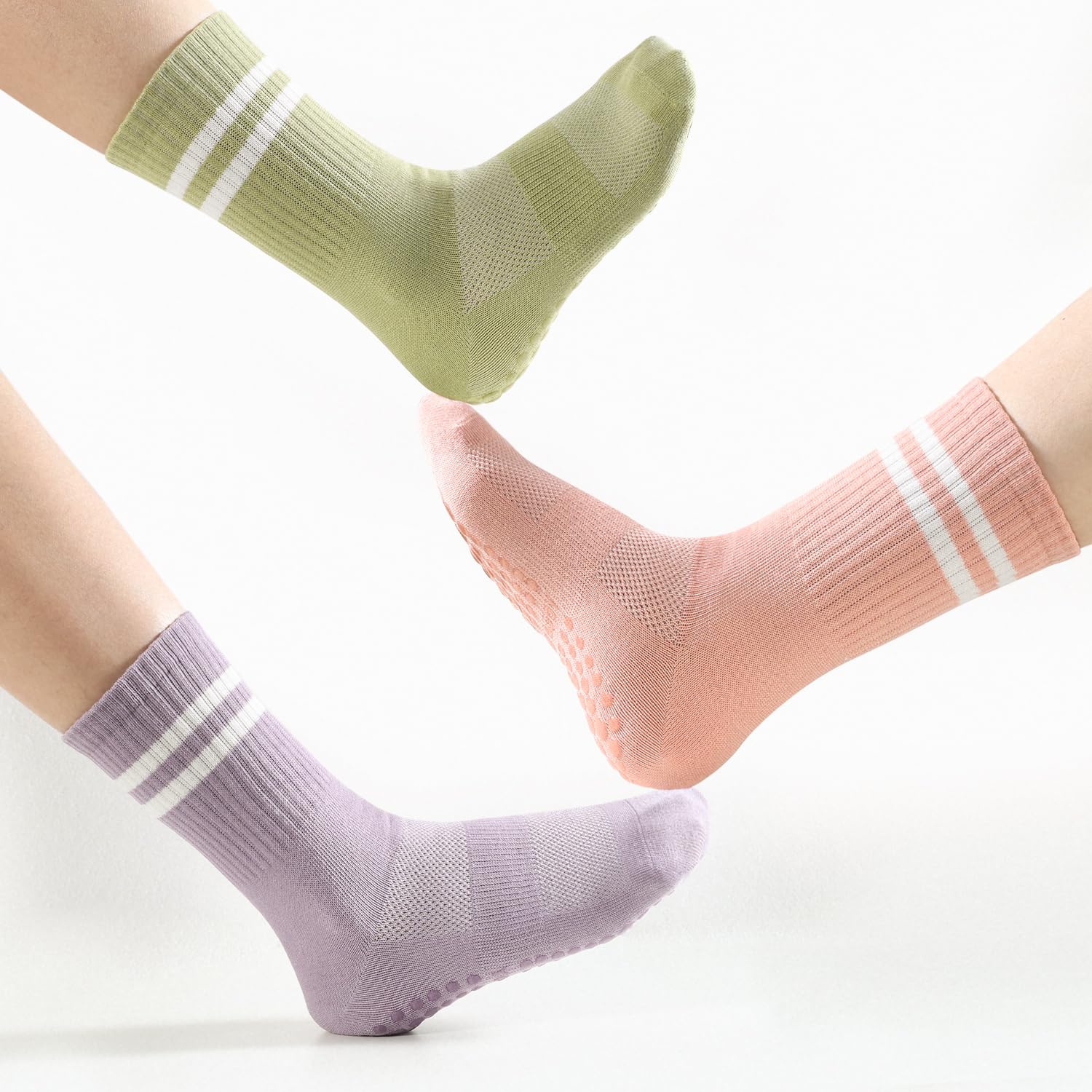4 pairs BUDERMMY Pilates Socks - Pilates Yoga And Barre recensione e prezzo