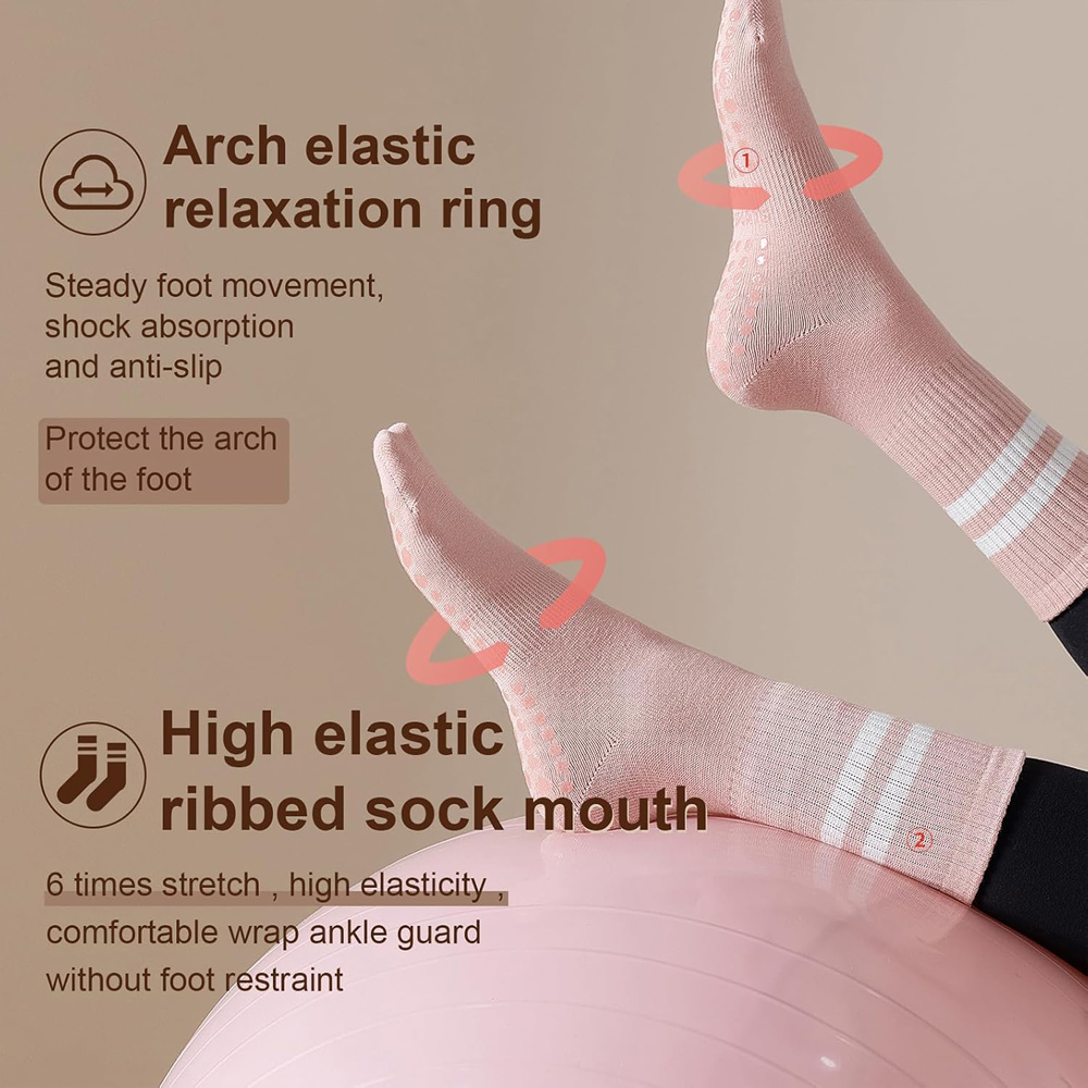 Yoga Pilates Socks with Grips  - Pilates Yoga And Barre recensione e prezzo