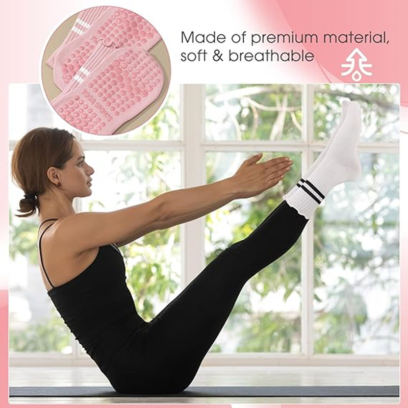 1 Pairs Stripe Ruffle Pilates  - Pilates Yoga And Barre recensione e prezzo